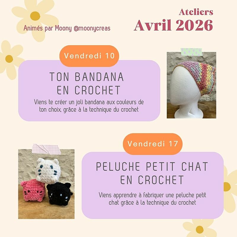 Atelier créatif : petit chat en crochet