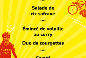 Menu Tour de France pour les scolaires