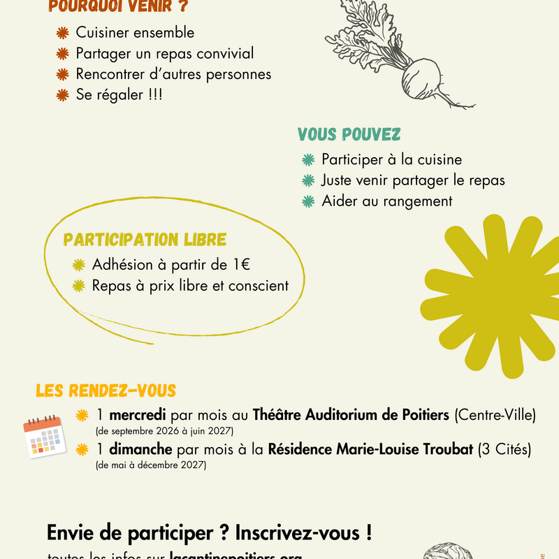 Un repas convivial à La Cantine – ouvert à toutes et tous