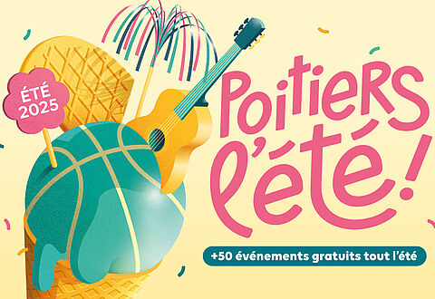 Affiche Poitiers l'été