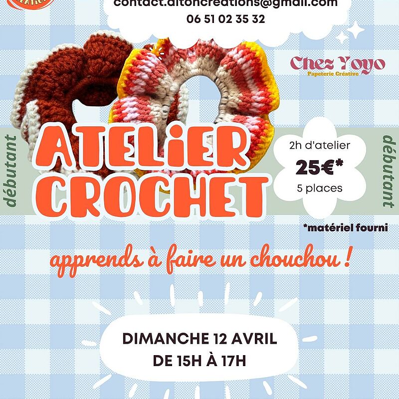Atelier crochet : fabrique un chouchou
