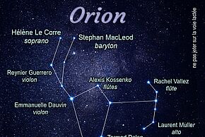 affiche Orion Constellation Baroque