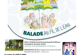affiche de la Balade au fil de l'eau - Plouf ! Au fond du gouffre !