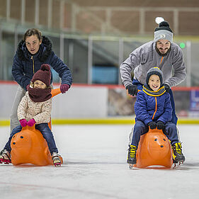 Photo de 4 personnes à la patinoire