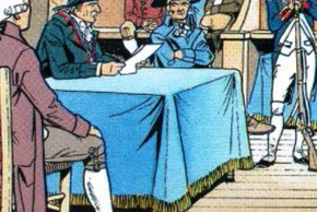 Caricature représentant un tribunal