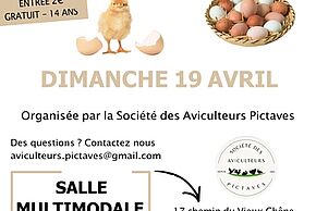 affiche Bourse aux oeufs fécondés, poussins, lapereaux