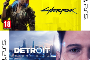VIsuel des jeux "Cyberpunk 2077" et "Detroit : Become Human"