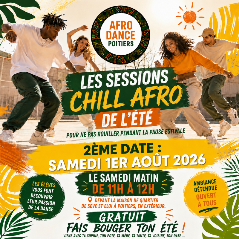 Session Afro Chill de l'Été avec Afro Dance Poitiers