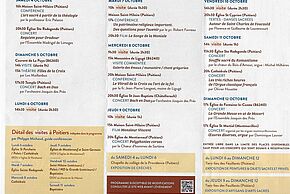 programme "Festival des Arts Sacrés de Poitiers et de la Vienne"