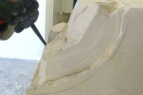 Photo "Stage sculpture : Découverte de la taille de pierre"