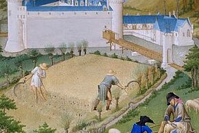 gravure d'une des demeures de Jean de Berry