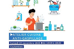 affiche de l'atelier cuisine anti-gaspillage