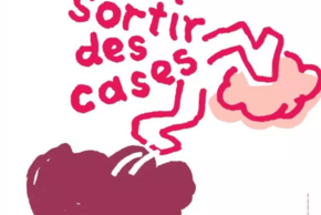 Affiche Exposition "Sortir des cases, Bande dessinée et migrations"