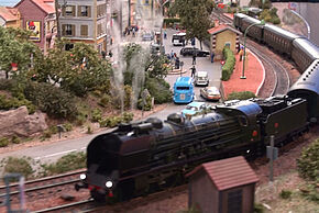 Photo d'un train miniature