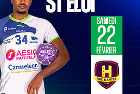 Affiche du match Grand Poitiers Handball 86 vs HBC Nantes à St Éloi