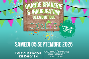 Inauguration et braderie de la boutique d'Oxalys