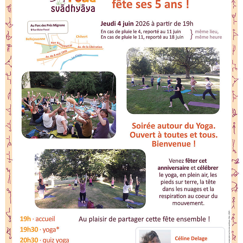 5 ans de Yoga Svadhyaya : anniversaire ouvert à tous·tes