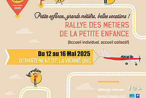 Visuel Rallye des métiers de la petite enfance