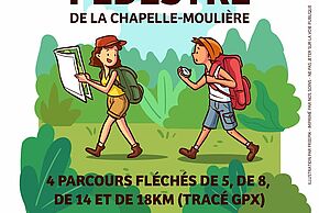affiche de la Randonnée pédestre à la Chapelle-Moulière